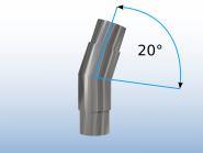Edelstahl Steckfitting Winkel V2A angefertigt - 20 20°