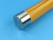 Steckfitting Endkappe flach für Ø 45 mm Edelstahl für Holz Handlauf 