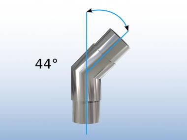Edelstahl Steckfitting Winkel V2A angefertigt - 44 44°