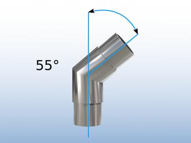 Edelstahl Steckfitting Winkel V2A angefertigt - 55 55°