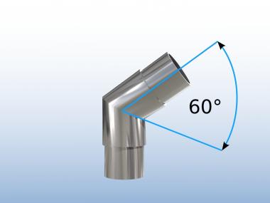 Edelstahl Steckfitting Winkel V2A angefertigt - 60 60°