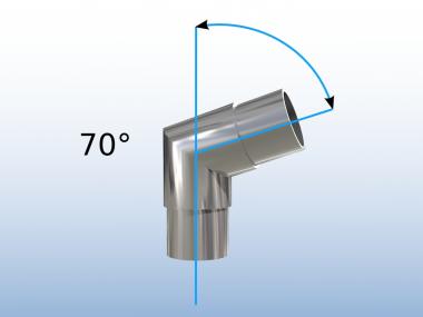Edelstahl Steckfitting Winkel V2A angefertigt - 70 70°