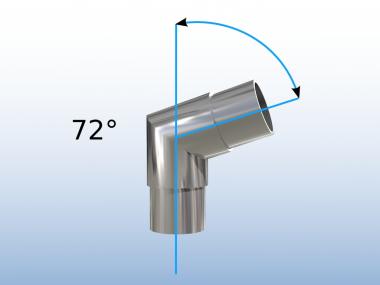 Edelstahl Steckfitting Winkel V2A angefertigt - 72 72°