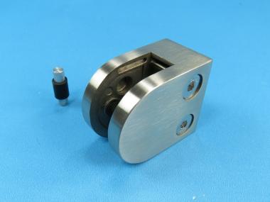 Glashalter 41x50 RUND - gerade - 6 mm - OHNE Platte - V2A gerade | 6 mm | OHNE Platte | V2A