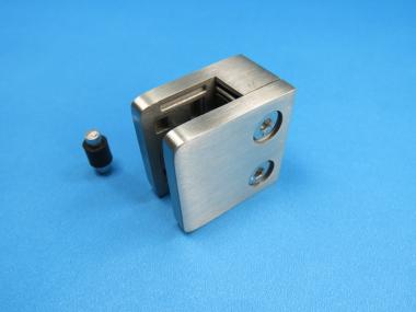 Glashalter 45x45 ECKIG - gerade - 6 mm - OHNE Platte - V2A gerade | 6 mm | OHNE Platte | V2A