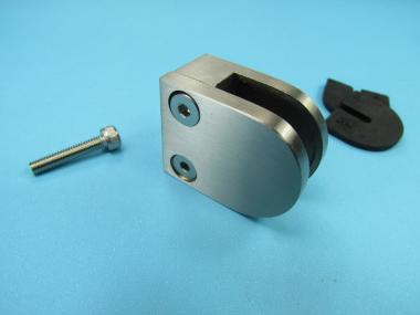 Glashalter MINI 35x29 mm RUND - GERADE - 4 mm ESG GERADE | 4 mm ESG