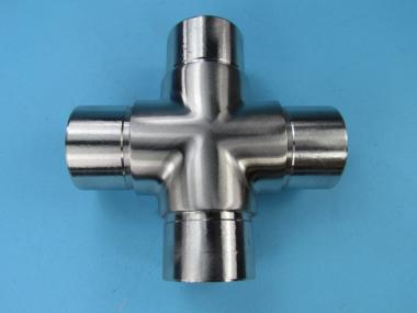 Steckfitting Kreuz-Stück für Rohr 42,4 x 2 mm Verbinder Edelstahl für Rohr 42,4 x 2 mm