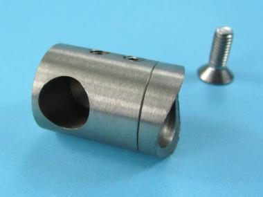 Querstabhalter - für Rohr Ø 42,4 mm - und 12 mm Rund  RECHTS für Rohr Ø 42,4 mm | und 12 mm Rundstab | RECHTS