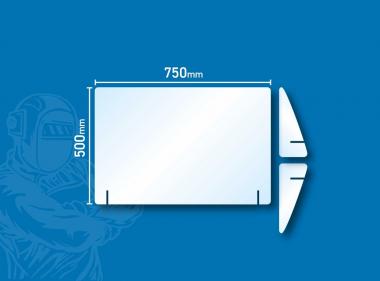 Hygiene Schutzwand - Aufsteller 50 x 75 cm - OHNE Ausgabe Aufsteller 50 x 75 cm | OHNE Ausgabe