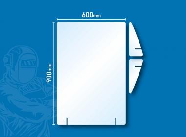 Hygiene Schutzwand - Aufsteller 90 x 60 cm - OHNE Ausgabe Aufsteller 90 x 60 cm | OHNE Ausgabe