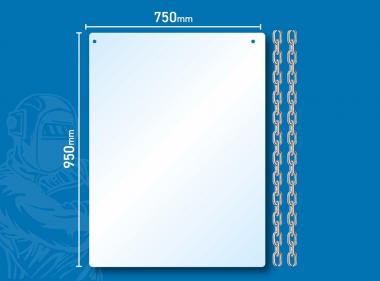 Hygiene Schutzwand Deckenhänger H: 95 B: 75 cm Kassenschutz Schutz Spucke Abhänger 95 x 75 cm | OHNE Ausgabe