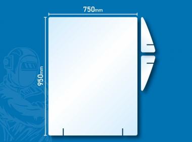 Hygiene Schutzwand - Aufsteller 95 x 75 cm - OHNE Ausgabe Aufsteller 95 x 75 cm | OHNE Ausgabe