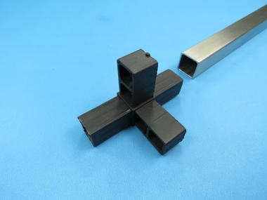 Kunststoff T-ECKE 90° - für Vierkantrohr 20x20 x 1,5mm für Vierkantrohr 20x20 x 1,5mm