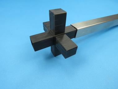 Kunststoff KREUZ 6-FACH 90° - für Vierkantrohr 20x20 x 1,5mm für Vierkantrohr 20x20 x 1,5mm