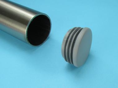 Lamellenstopfen für Rohr Ø 43 / 42,4 mm außen (grau) Stopfen Kappe Deckel PE 42,4 mm ( GRAU ) | 25 Stück