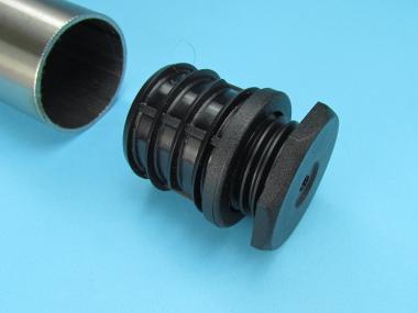 Lamellenstopfen  für Rohr 48,3 mm mit Stellschraube Fuß einstellbar für Rohr 48,3 x 2 mm