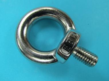 Ringschraube Ring-Öse mit M6 Außengewinde Schraube V2A DIN 580 M6 | 1 Stück