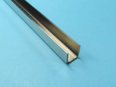 U - Profil 15 x 11 mm Edelstahl glänzend poliert Glas Einfassung Schutz Schiene VA Höhe: 15 mm / Breite 11 mm POLIERT | 0,25 m / 25 cm / 250 mm