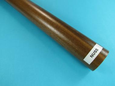 Holz Rundholz NUß lackiert  Ø 45mm als Holzhandlauf für den Innenbereich NUSS | 1,45 m / 145 cm / 1450 mm