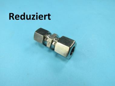 Edelstahl Hydraulik Schneidring Reduzierverschraubung V4A Verbinder 8 x 6 mm Verbinder - REDUZIERT | 8 x 6 mm