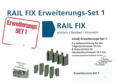 RAIL FIX Erweiterungsset für Startpaket mit Halter für 33,7 Rohr + 10mm Stab 2 - Erweiterungs Set 33,7 / 10