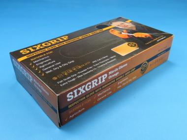 Nitril Handschuh Sixgrip orange Einweg Größe 9 / L Hygiene Schutz 9