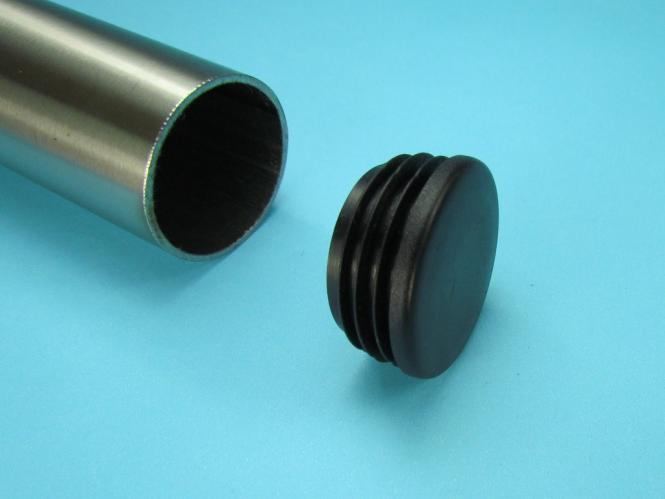 Lamellenstopfen rund 40mm für Rohrwandstärke 1-2mm 25 Stück schwarz Rohrkappen 