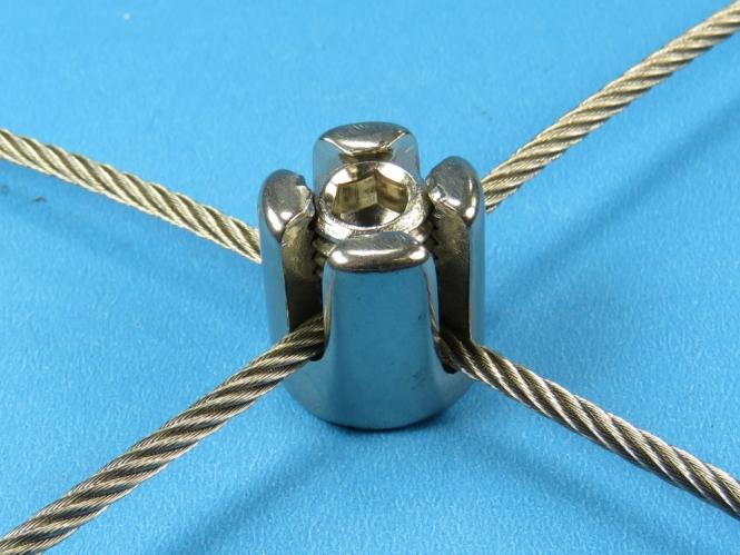 Seil Kreuz Verbinder Seilkreuzklemme für Drahtseil - 2 mm 2 mm