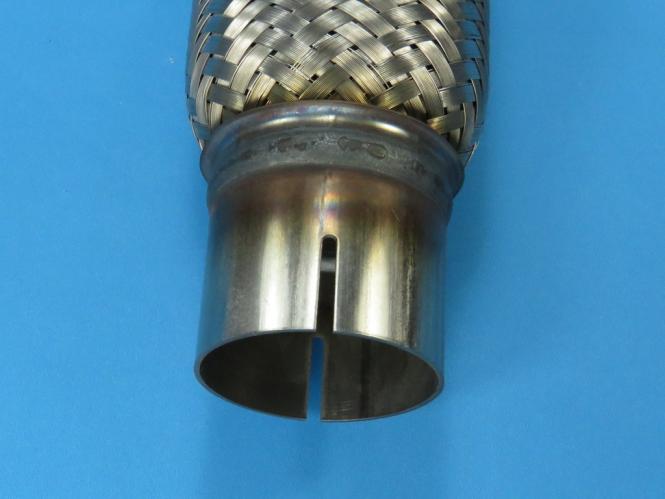 Auspuff Flexrohr Ø 45 mm Edelstahl mit Muffe für Rohr Flexstück Reparatur  V2A Ø 45 mm