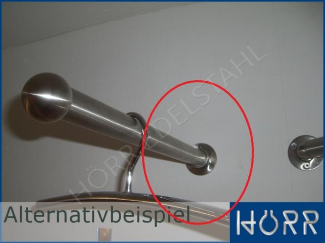 Edelstahl Rohr mit HALTER - Ø 42 mm bis 100 cm Handlauf Garderobenstange Ø  42 mm